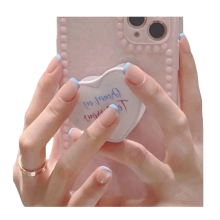Ongles à coller de qualité professionnelle, tailles personnalisables, matériau ABS sain, formes carrées pour femmes et filles (bleu, 24 pièces)