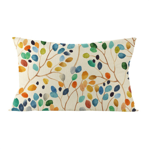 Housse de coussin rectangulaire 12x20 pouces, plantes à-8