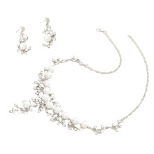 Ensemble d'accessoires de mariée en strass, boucles d'oreilles