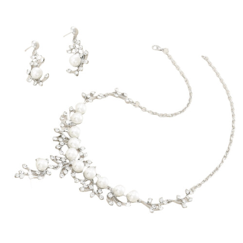 Ensemble d'accessoires de mariée en strass, boucles d'oreilles