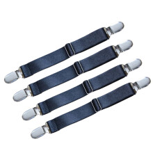 4 stks/set Verstelbaar Laken Bevestigingsmiddelen Band-Zwart