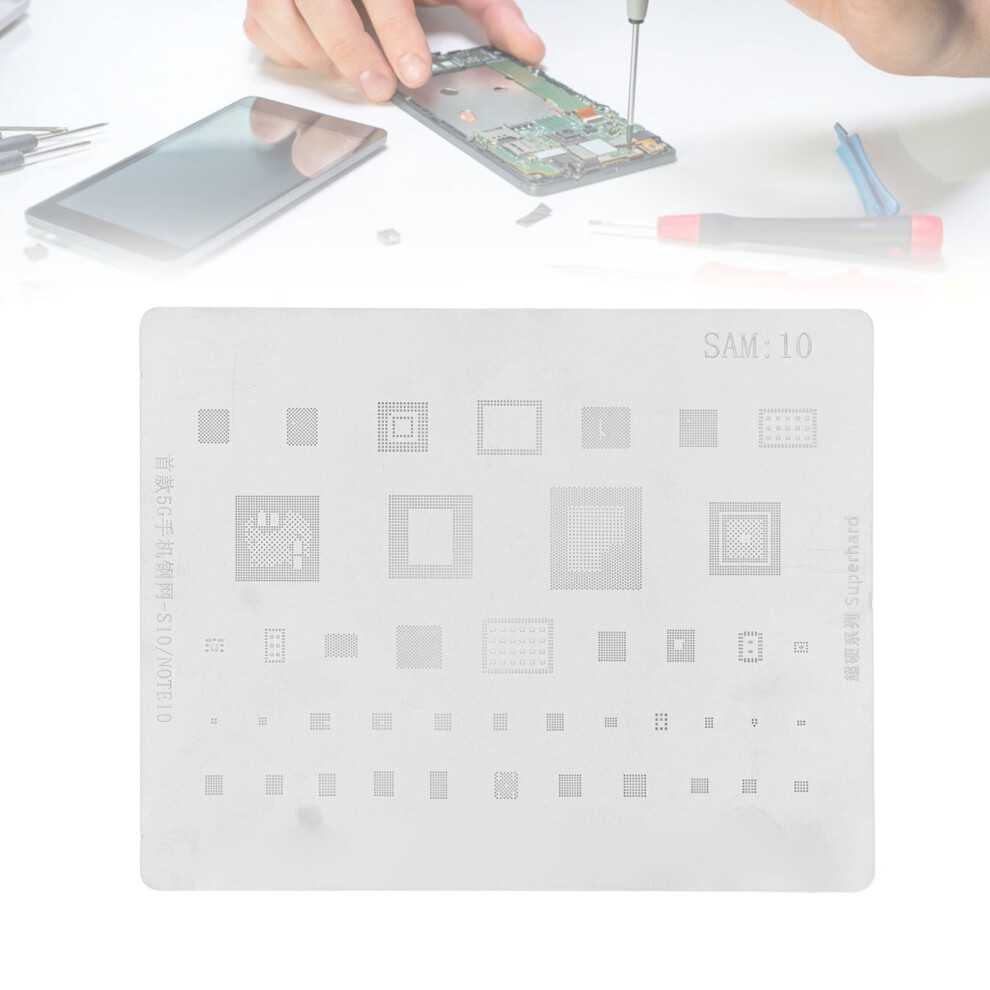 Stainless Steel Reballing Stencil Cpu Rework Template For Mobile Phone Repair 6951371234713