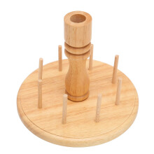 Premium Beech Wood 8-Spool Thread Rack for Neat Sewing Storage