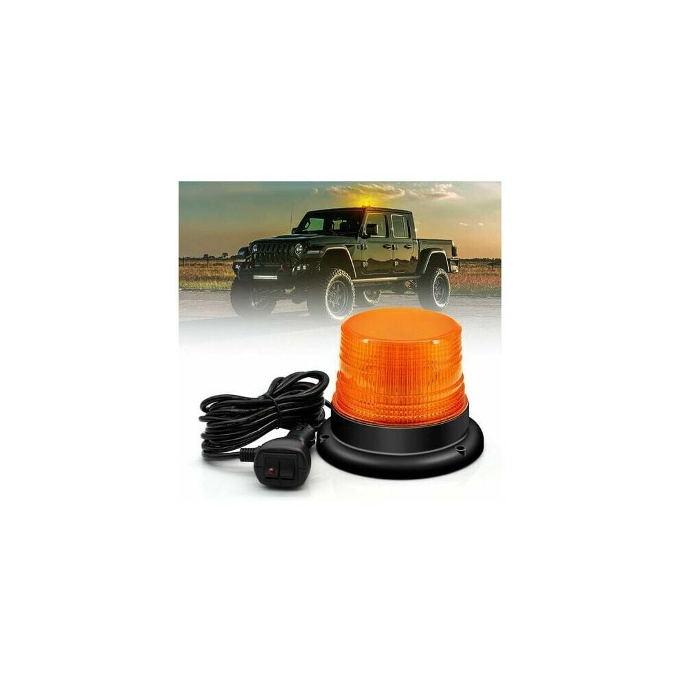 High Visibility Warning Lights For Vehicles, Professional Grade Led Strobe Magnetic Base, Water Resistant, 24 Led, 9 Flash Patterns, Amber/Light 9433291772447