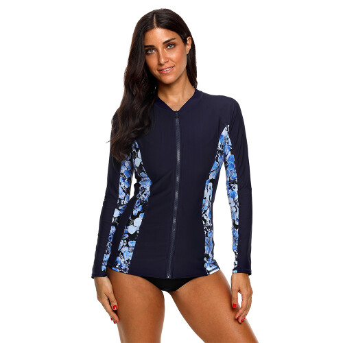 Rash Guard για γυναίκες, Μαγιό με μακριά μανίκια και προστασία από τον ήλιο UPF με