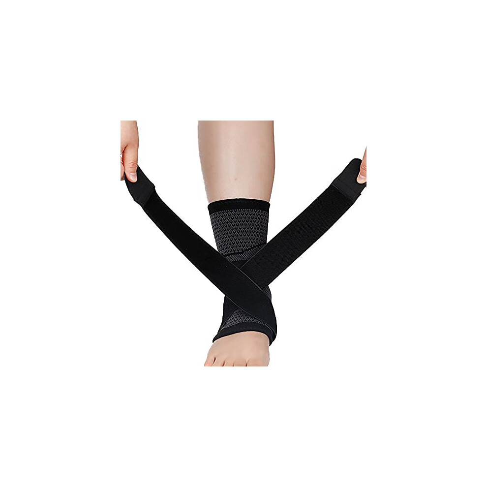 Mmgoqqt Breathable Elastic Material Ankle Support, Compression Sleeve for Plantar Fasciitis Relief, Adjustable Ankle Brace for Injury Recovery,