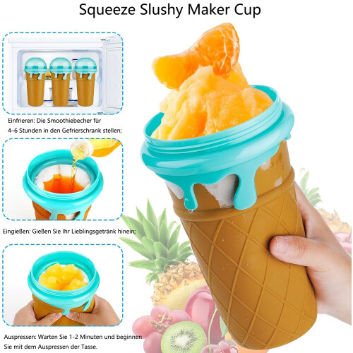 Slushy Cup, η απόλυτη μηχανή smoothie, μετατρέπει τα ποτά σε smoothie στη στιγμή, ιδανικό για 1