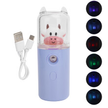 Portable Facial Mist Sprayer Moisturizing Humidifier For Skin Care Beauty Tool Nano Atomization Face Steamer With USB Charging Cute Cartoon Design