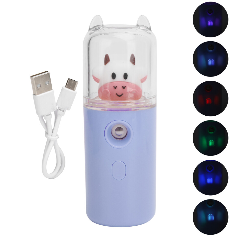 Handy Facial Mister Moisturizing Humidifier Nano Misting Face Steamer Beauty Device Cute Design USB Rechargeable Compact Face Sprayer For Skincare On