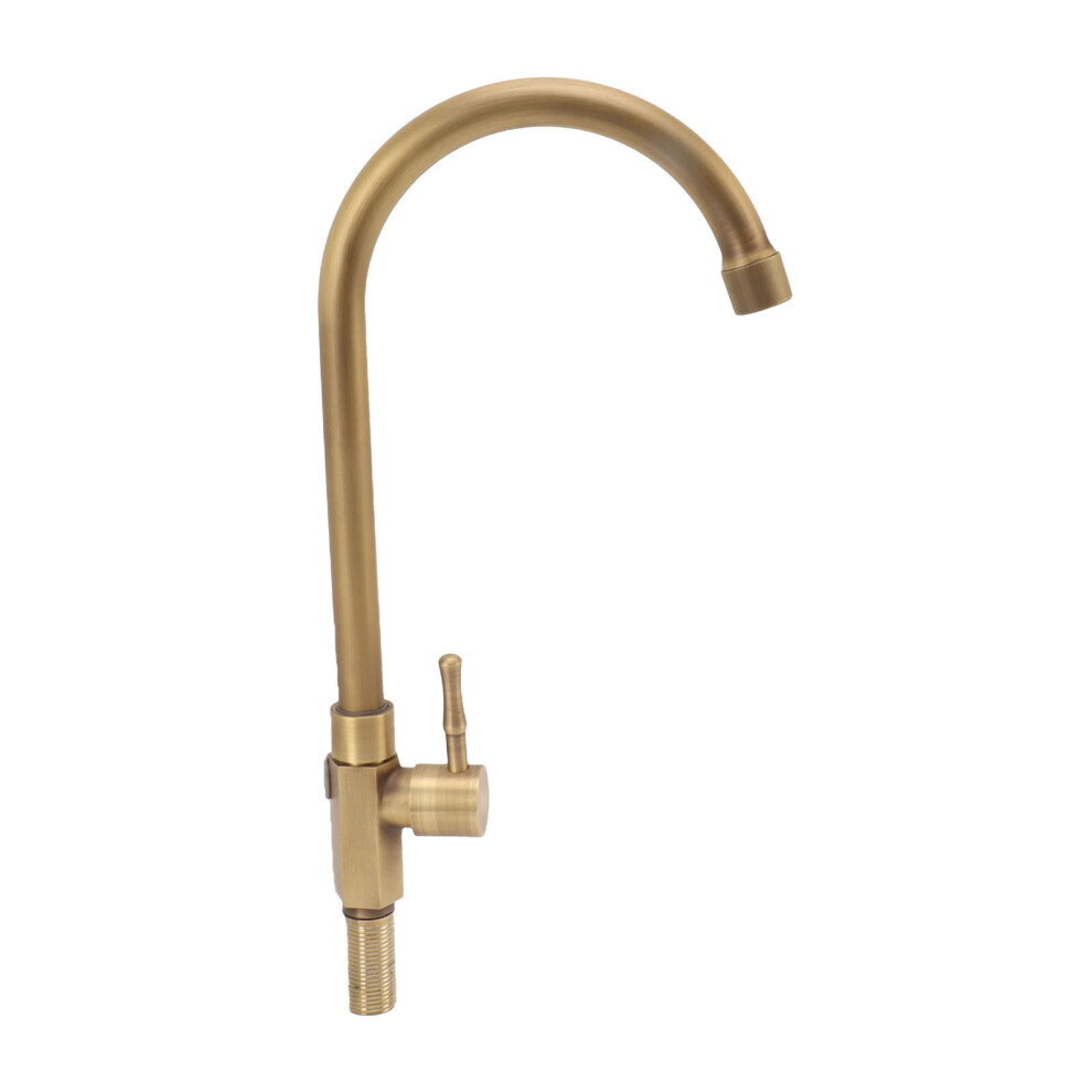 Antique Brass Single Handle Bathroom Sink Faucet 733G Splash Proof 8491371239601