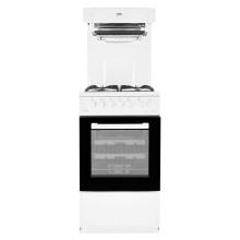 Beko KA52NEW 50cm Gas Cooker with Full Width Gas Grill - White