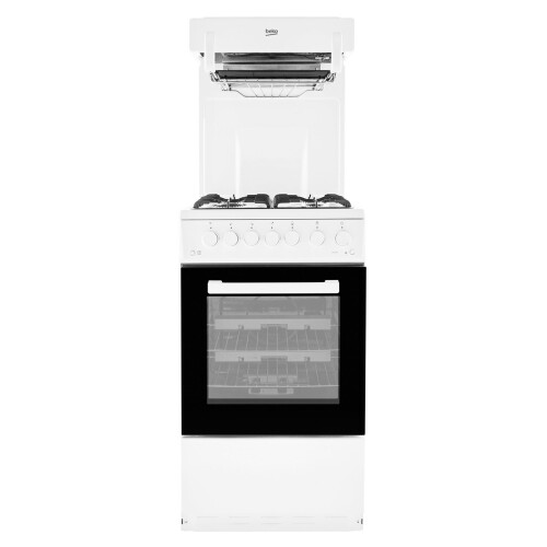 Beko KA52NEW 50cm Gas Cooker with Full Width Gas Grill - White