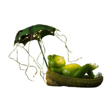 Solar LED Frog Garden Ornaments Outdoor Waterproof Garden Frog