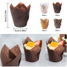 Cupcake Formen, 400 Stück Tulpen Back Becher Muffin Cups Cupcake Liner Muffin Hüllen für Die Geburtstags Dusch Party