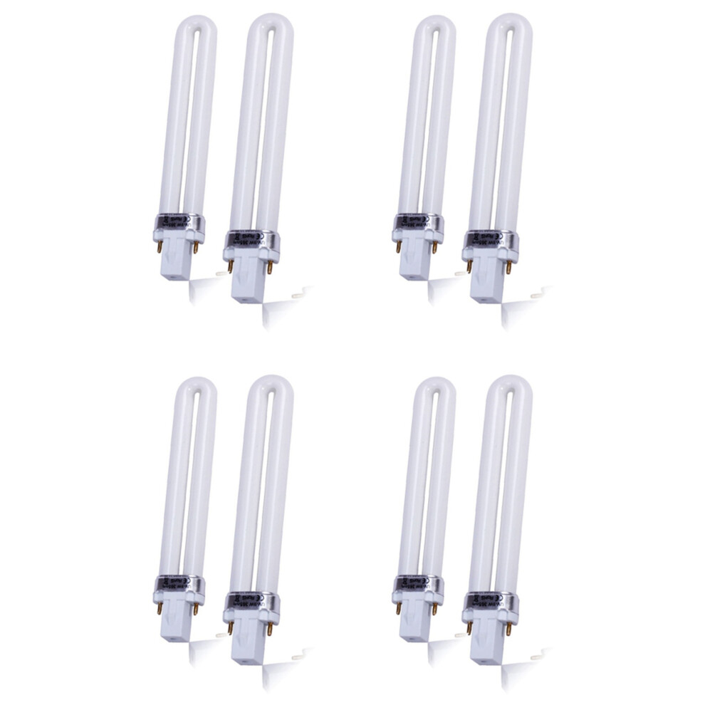 Light New Professional Electronic 8Pcs 365Nm 9W Nail Dryer Uv Lamp Bulb Tube Replacement Art Nail Polish Manicure