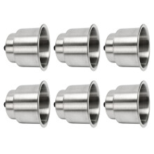 6X Coupe En Acier Inoxydable Porte-Boisson Brossé avec Drain Le Bateau Le Camping-Car RV