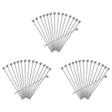 45Pcs Cocktail Picks, 4 Inch Reusable Stainless Steel Martini Picks Cocktail Toothpicks for Olives Appetizers Sandwich