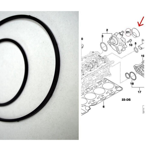 10PCS Car Vacuum Pump Seal Gasket 11667509080 for  E81 E87 E46 E90 E91 E60 X3 2