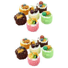 12Pcs Artificial Simulation Cake,Realistic Cupcake Bread Dessert Model Fake Display Cake Photography Prop