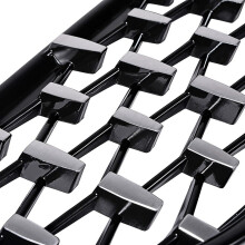 4X Gloss Black&Chrome Diamond Meteor Latest Style Grille for - 3 Series E90 E91 325I 328I 335I Pre-LCI 2005-2008