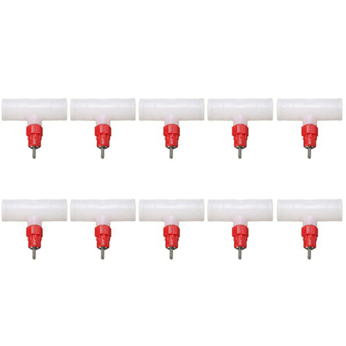 Chicken Nipples Tee Fittings - Fully Automatic Poultry Waterers Kit Chicken Water Drinker 60 Pack 1