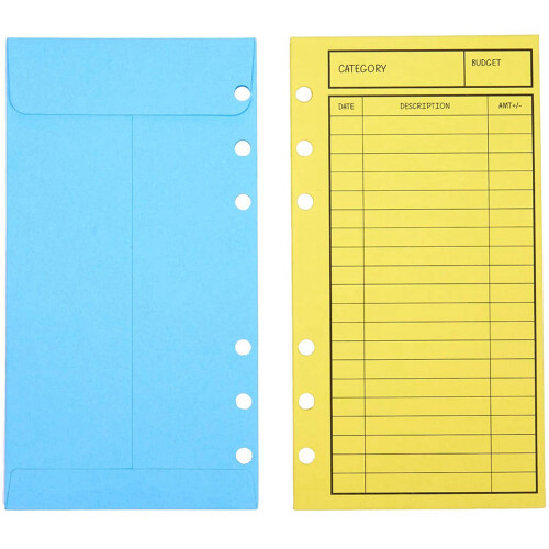 24 Budget Envelopes, Card Cash Envelope System, Save Money, Various Colors, Vertical Layout and Perforation 2
