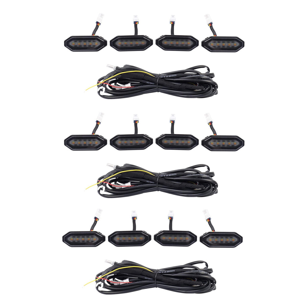 12X Led Front Grille Lights External Grille Lamps For Jimny Jb64 Jb74 2019 2020 2021 White/Amber/Light 6033836494792
