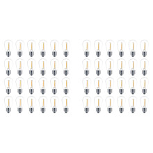 48-Pack 3V LED S14 ErsättningsglöDlampor, SplittersäKra Utomhussollampor, Varmvita