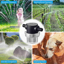 2X Water Pump Strainer,3/8 Inch Hose Barb In- Strainer Twist- Pipe Sprayer Filter for Water Pump 12V  80PSI