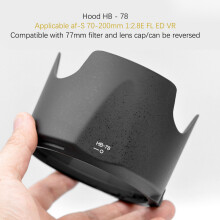 2X HB-78 Lens Hood for AF-S 70-200mm F/2.8E FL ED VR Lens Reversible Lens Hood Cover Camera Accessories