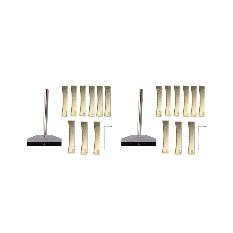 2X Electric Guitar Repair Tool Alloy Fretboard Press Caul With Press Caul Inserts Musical Instrument Accessory - Golden 4711546574776