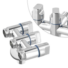 2X Válvula Angular de 3 Vias Melhore A Funcionalidade de Sua Casa ou Espaços Comerciais com A Válvula Desviadora de Três Vias,A