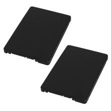 2X Pcie MSATA SSD to 2.5 Inch SATA3 Adapter Card with Case 7 mm Thickness Black