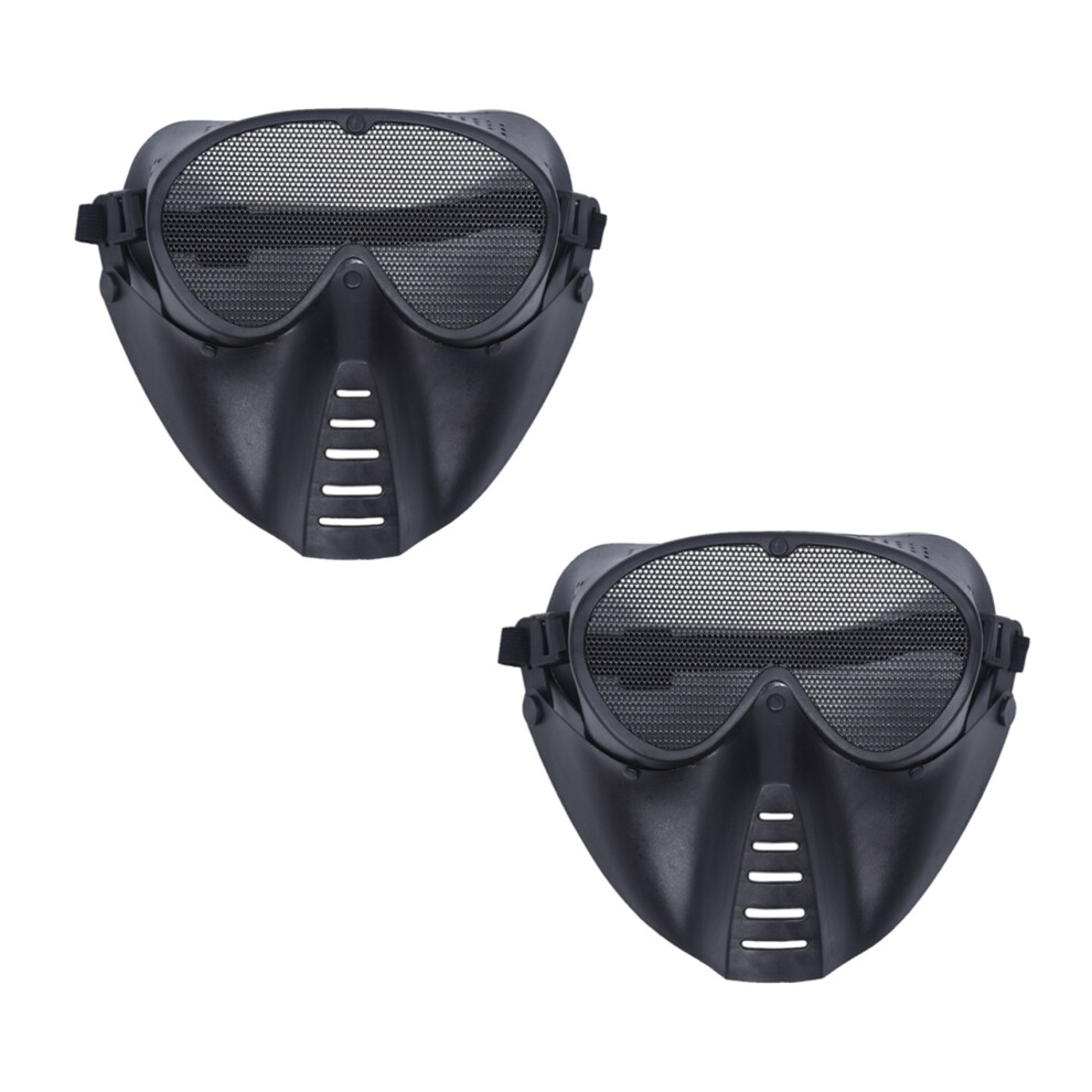 2X Mask Airsoft Protective Mask Paintball Black New 4713941641091