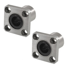 2X Cojinete Lineal Largo con Brida Cuadrado Bujes 12 mm x 21 mm x 30 mm