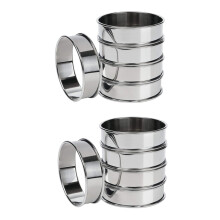 10 Pieces Double Rolled Tart Rings Round Muffin Rings Crumpet Rings Circular Tart Rings for Home Restaurant Baking Tools