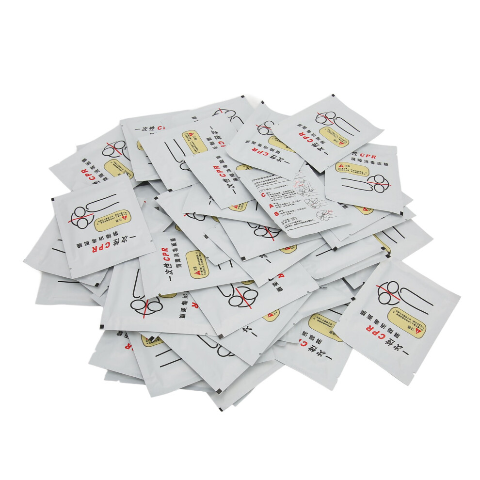 Emergency 50pcs Mouth-to-Mouth Breathing Barriers - Pocket Sized