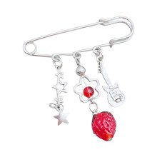 Sturdy Alloy Beades Safe Pins Accessory-Strawberry Guitar Pi