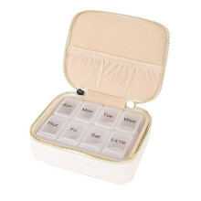 Stofdichte kleine sieradendoos Handige sieradenorganizer met-Wit