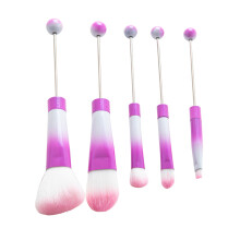 Beadable Makeup Brushes Set Beading Makeup-Purple red gradie E