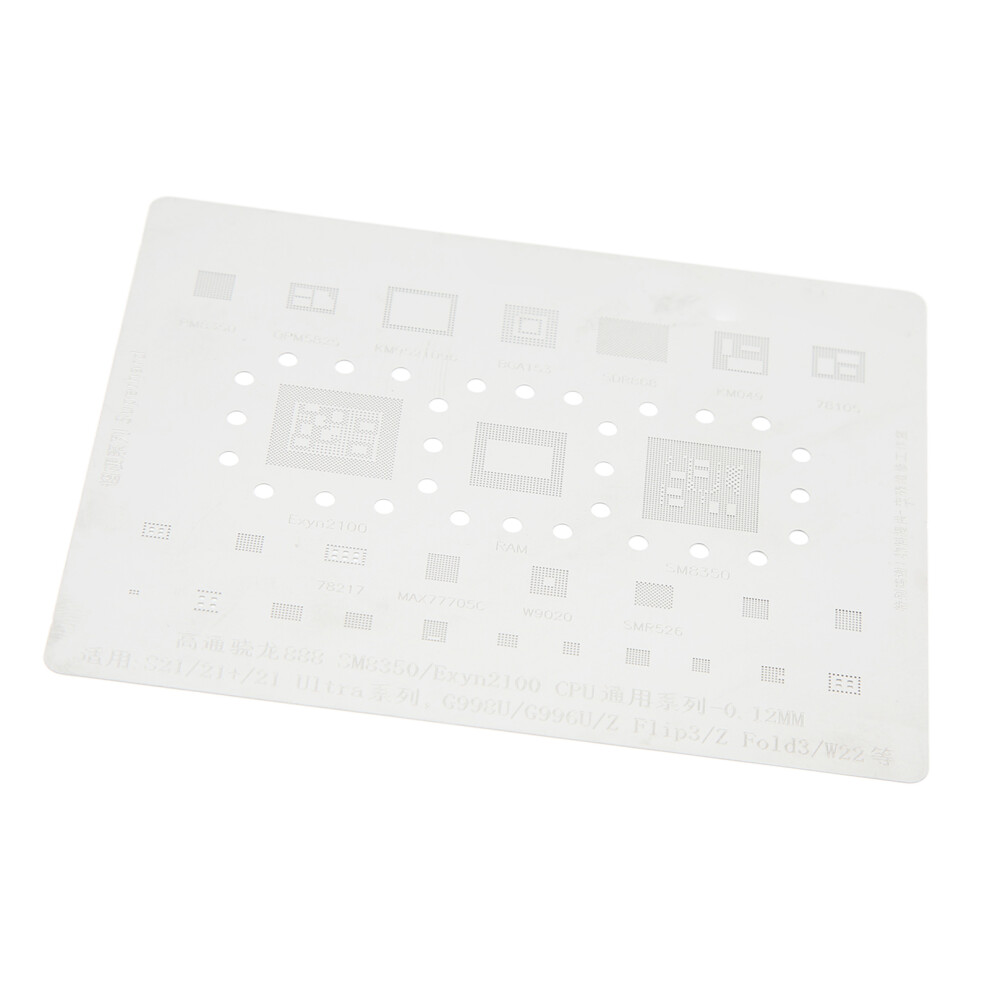 Bga Reballing Stencil 0.12Mm For Snapdragon 888, S21 Series, Stainless Steel 5091380501237