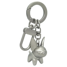 Key Pendant Stylish Keychain Dog Shape Keyrings Bag-Silver