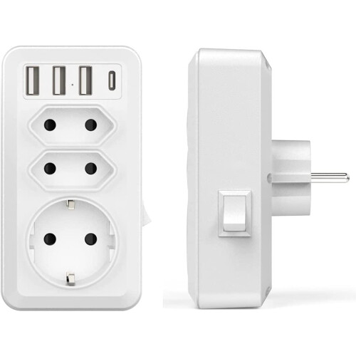 7-in-1 Compact And Lightweight Multi Plug Outlet Extender, Smart Charging Technology & Multiple Protections For Safe And Convenient Use