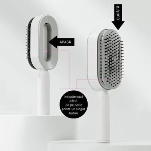 Κομψή αυτοκαθαριζόμενη βούρτσα μαλλιών, 3D Air Cushion Comfort, εργονομικά διαμορφωμένη 2