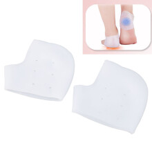 Silicone-Fersen-Beschützer 4 Paare Atmungsaktive Riss-Fersen-Kissen Weiß