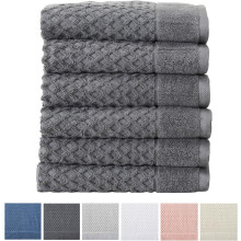 Made Green Handtuchkollektion, umweltfreundliches 6-teiliges Set, ideal für alle, die Wert auf Nachhaltigkeit und Komfort legen (Hellgrau)