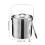 Ice Bucket with Handle Double Layer Insulation Ice Bucket with 3