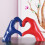 Independence Day Heart Sculpture Decorations Gesture Heart Hands 5