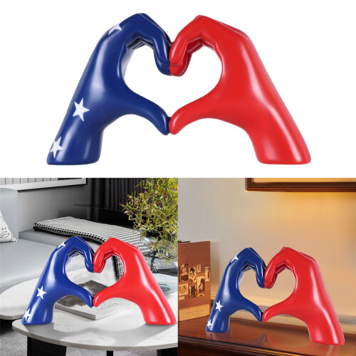 Independence Day Heart Sculpture Decorations Gesture Heart Hands 1