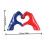 Independence Day Heart Sculpture Decorations Gesture Heart Hands 3